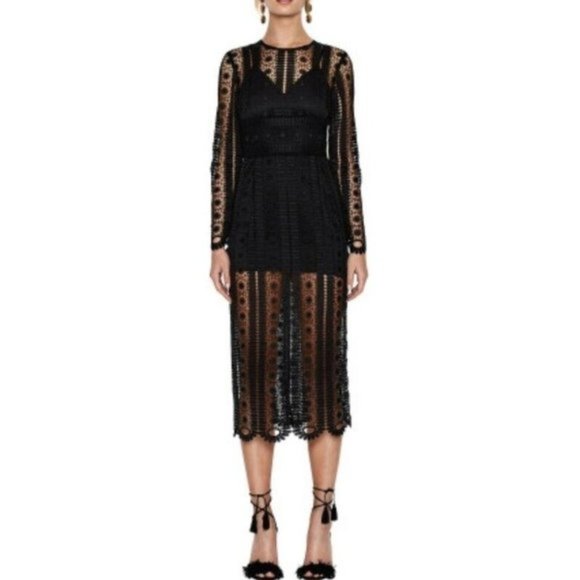 Alice McCall like a dream lace dress Black Sz 10 RRP $420 AS NEW races embroided - Picture 1 of 9